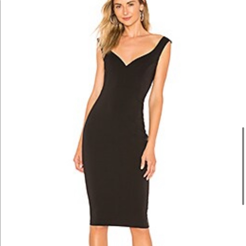 Nookie Magic MIDI Dress Medium Black Revolve Medium LBD